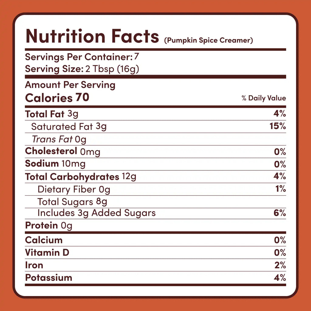 Pumpkin Spice Superfood Creamer Add-On (SPECIAL PRICING) A4 Mg