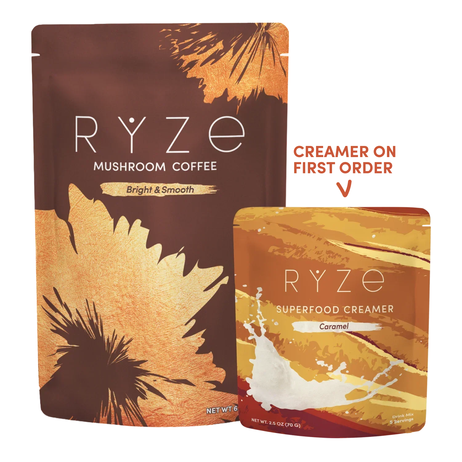 Mushroom Coffee + Caramel Creamer Set H1 pG