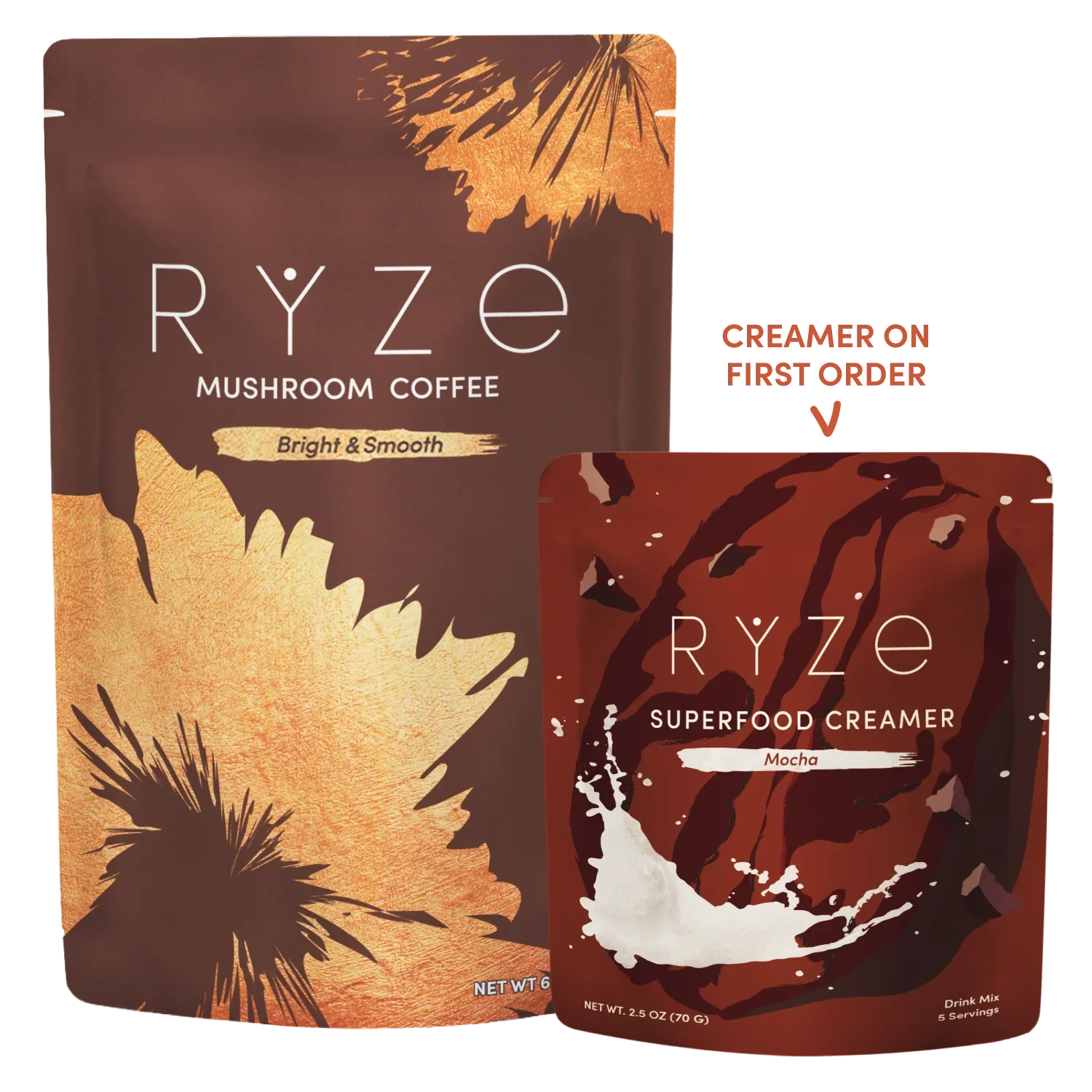 Mushroom Coffee + Mocha Creamer Set B6 9P
