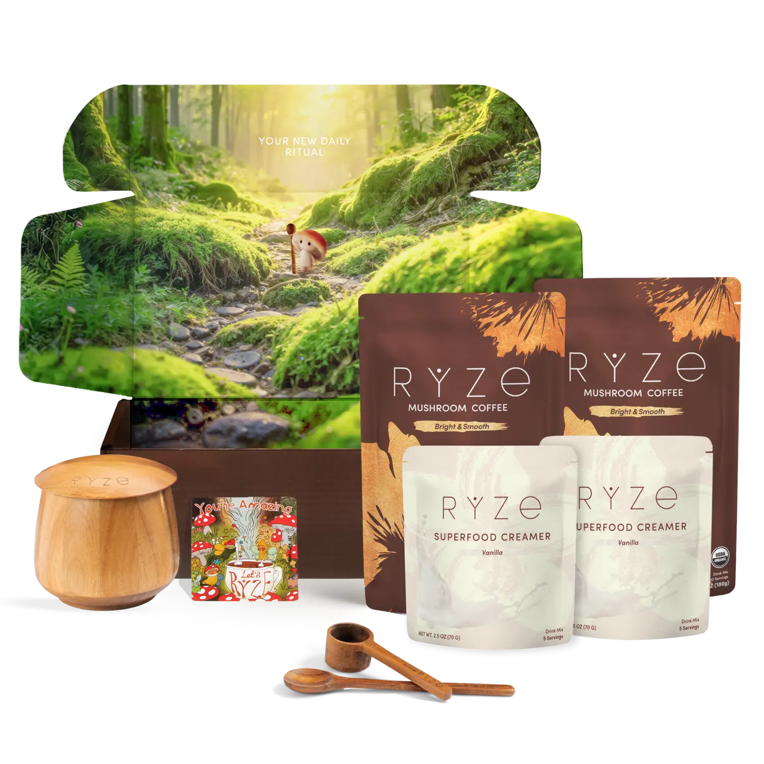 Mushroom Coffee Ritual Set (6 Month Plan) Q1 k9